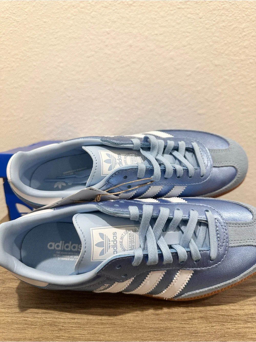 Adidas Youth Samba OG J Clear Sky White Gum Size 4Y